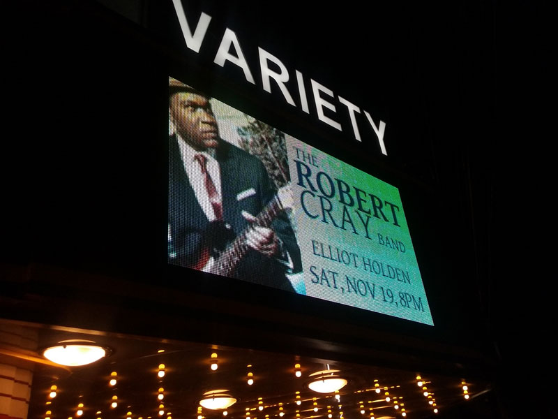 Elliot Holden, Robert Cray marquee at Variety Playhouse